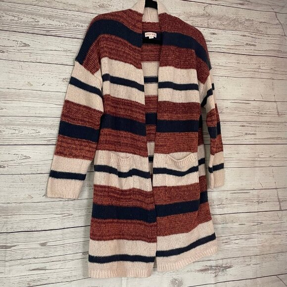 Knox Rose TriColor Knit Cardigan Size Med - Picture 2 of 5